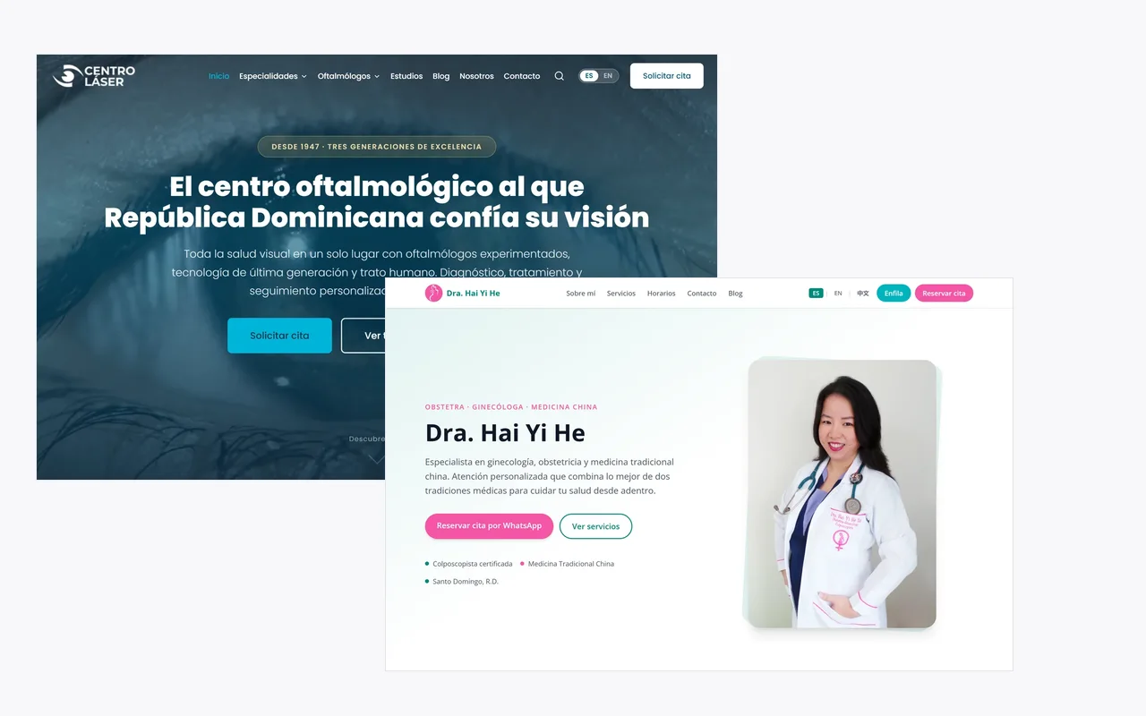 Sitios de Centro Láser y de la Dra. Hai Yi He, hechos por Unitred