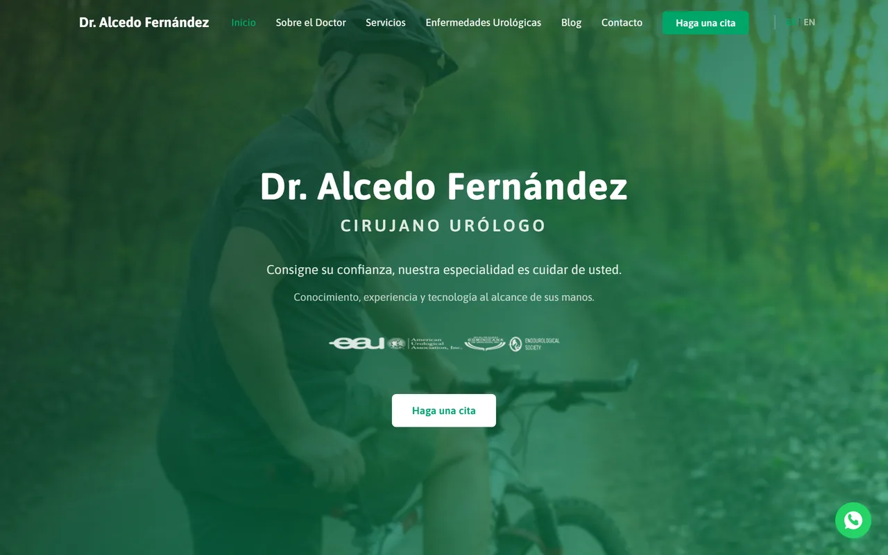 Sitio web del Dr. Alcedo Fernández, cirujano urólogo