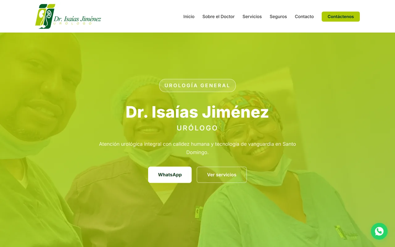 Sitio web del Dr. Isaías Jiménez, urólogo