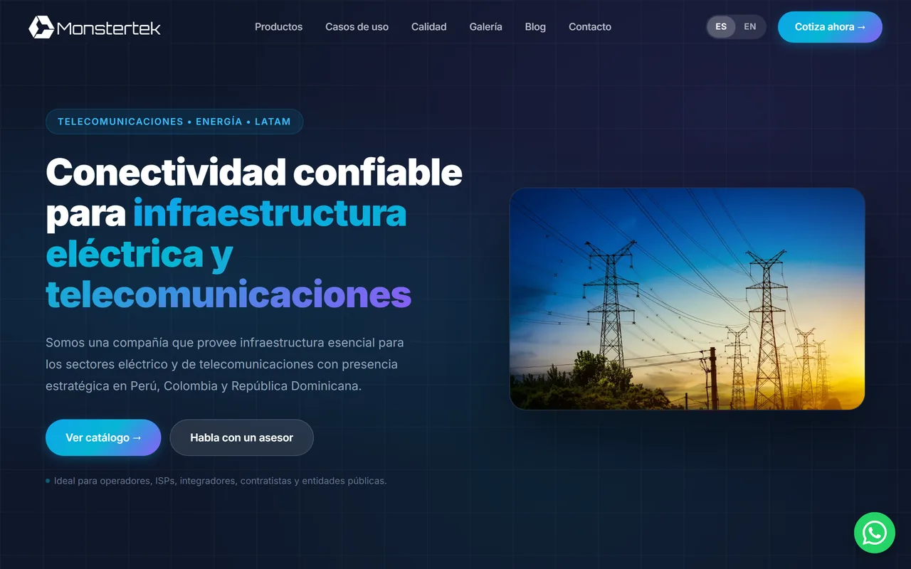 Sitio web de Monstertek